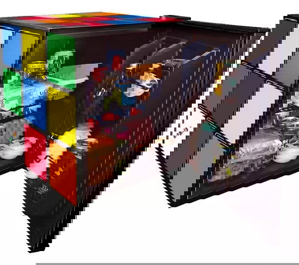 HUSKY Rubik's Cube HUS-HU231 Mini Fridge - Multicoloured - manspaces.co.uk -
