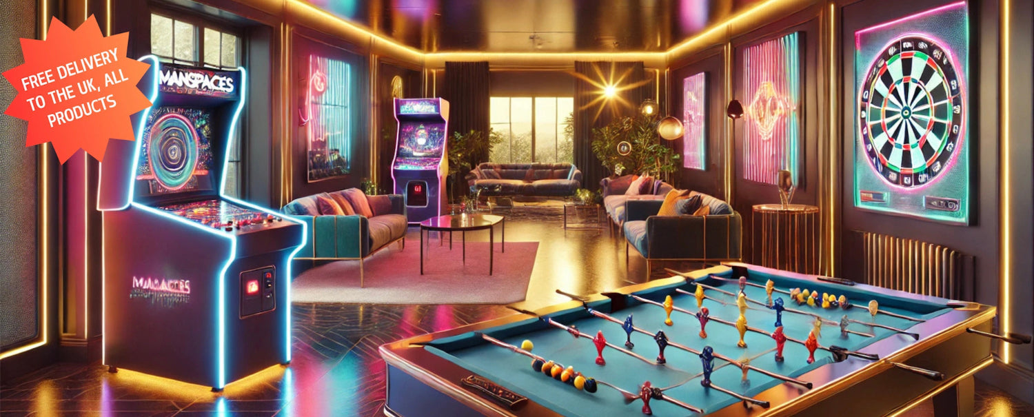 manspaces.co.uk games room quality man cave items
