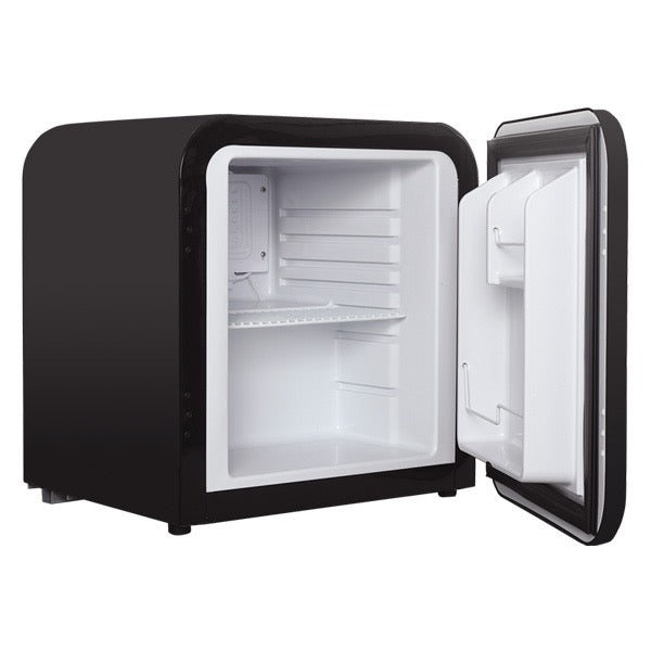 Retro Mini Fridge – Black - manspaces.co.uk -