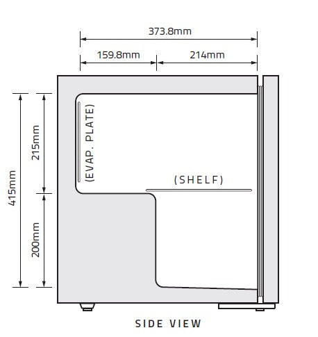 Silver Mini Drinks Fridge - manspaces.co.uk -